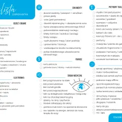 Lista rzeczy na wyjazd za granicę: odzież, dokumenty, kosmetyki, elektronika, leki, finanse i dodatki.