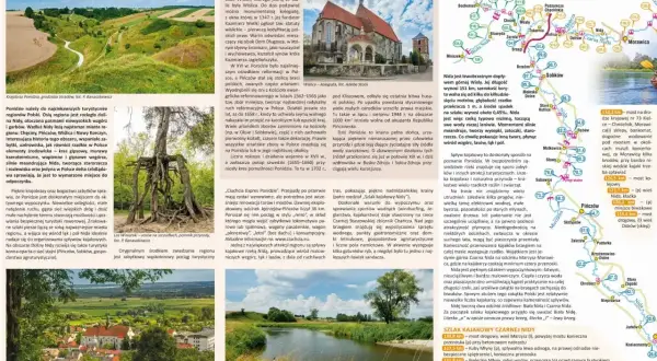 Ponidzie atrakcje: malownicze krajobrazy, zabytki, uzdrowiska, spływy kajakowe Nidą, turystyka rowerowa i konna.