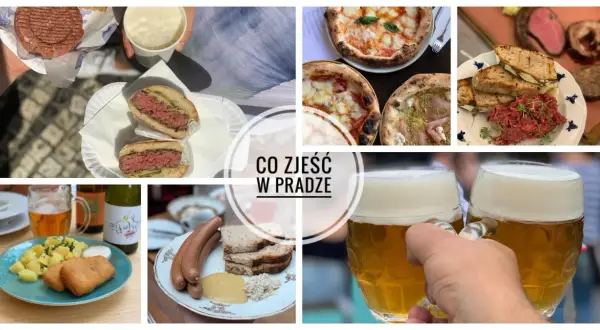 Szukasz inspiracji, gdzie zjeść w Pradze? Zobacz burgery, pizzę, tatar, kiełbaski i czeskie piwo.