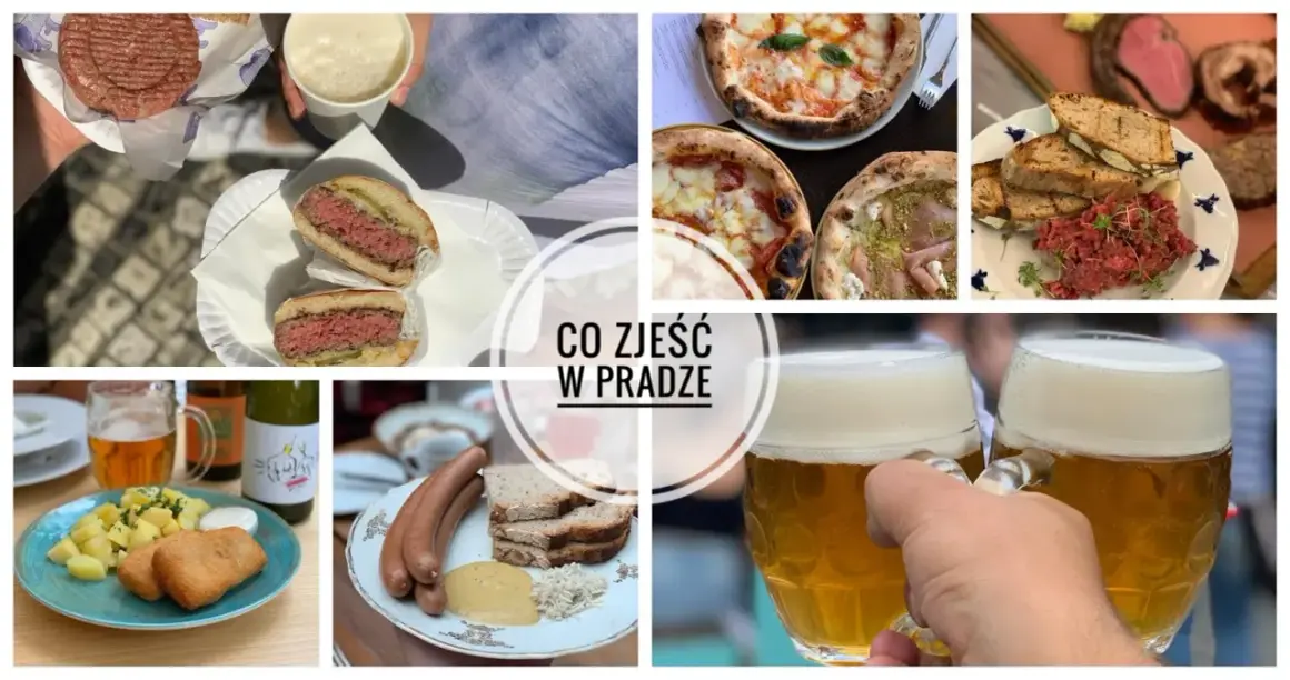 Szukasz inspiracji, gdzie zjeść w Pradze? Zobacz burgery, pizzę, tatar, kiełbaski i czeskie piwo.